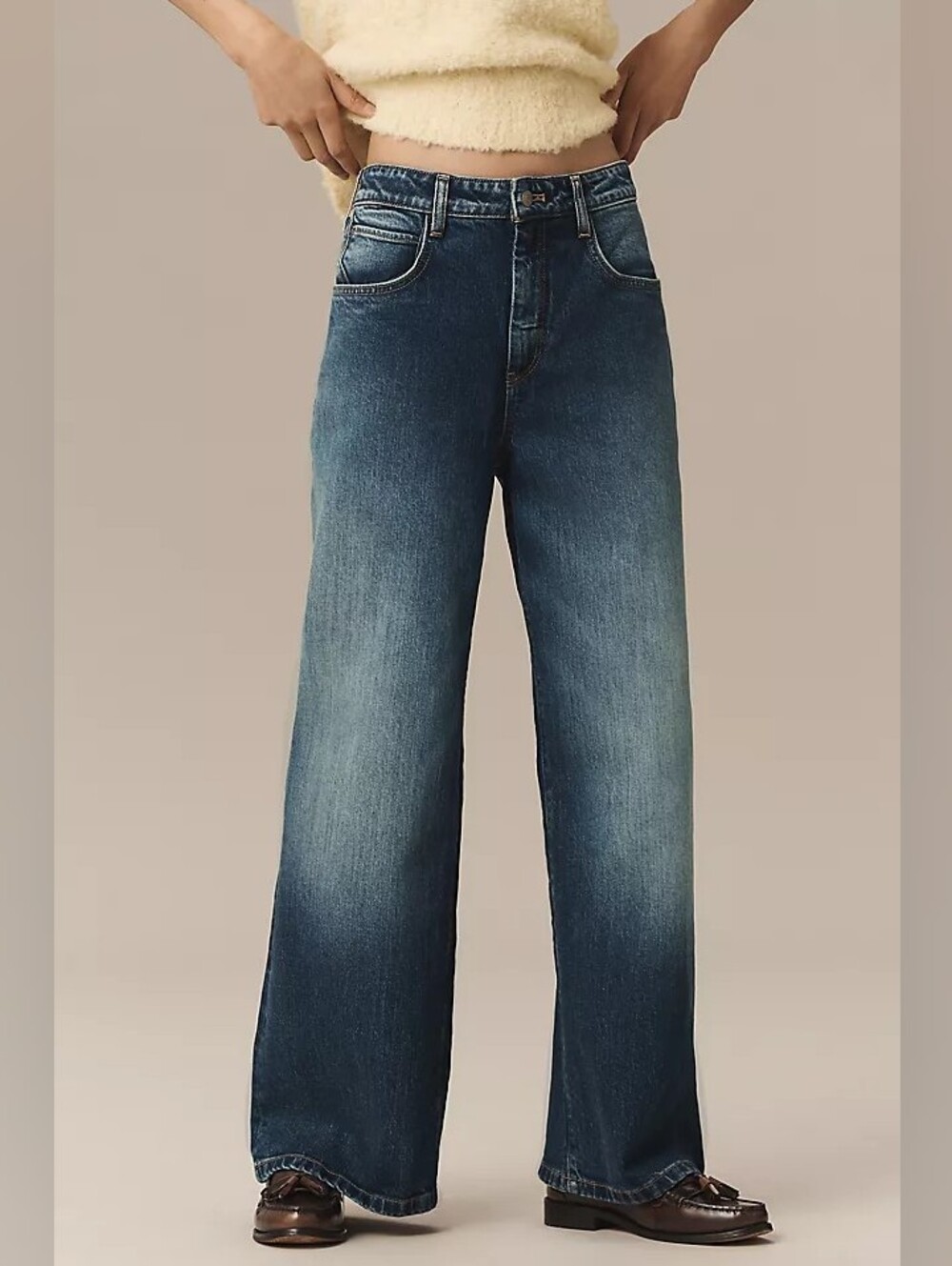 Pilcro Slouchy High-Rise Wide Leg Jeans - Picture 5 of 8